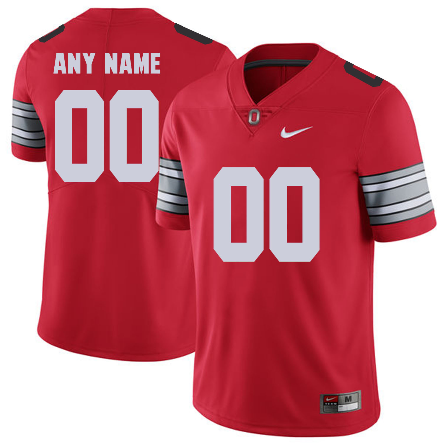 Men Ohio State #00 Any name Red Customized NCAA Jerseys